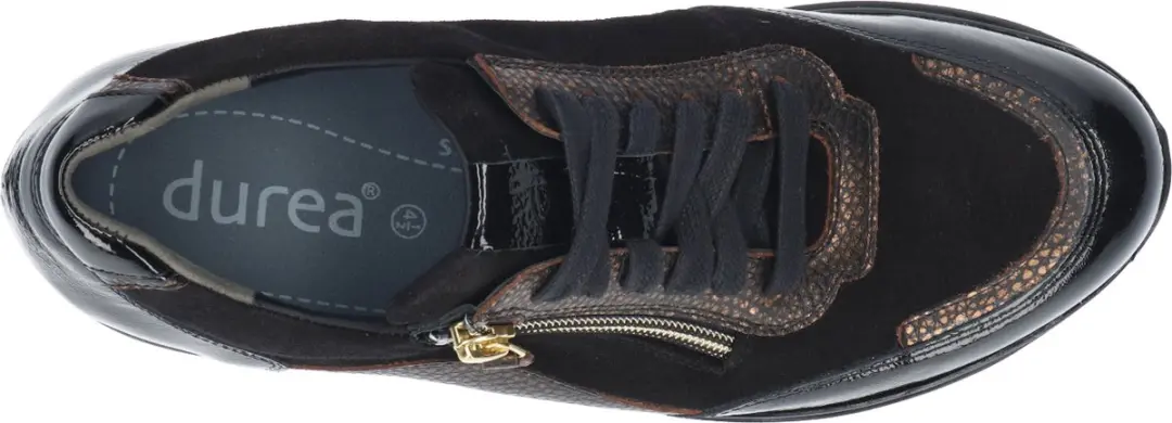 Durea 6263 Sneaker - Zwart - Maat 38