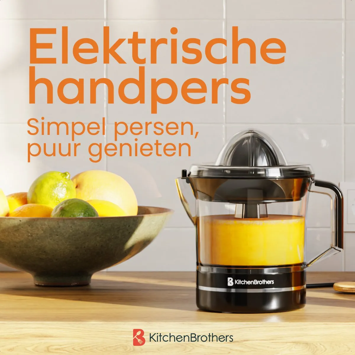 KitchenBrothers Citruspers KB1004158 - Handmatig 0,7L - Zwart