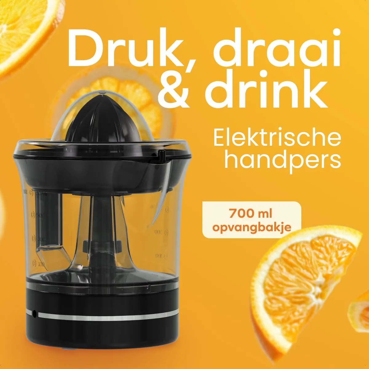 KitchenBrothers Citruspers KB1004158 - Handmatig 0,7L - Zwart