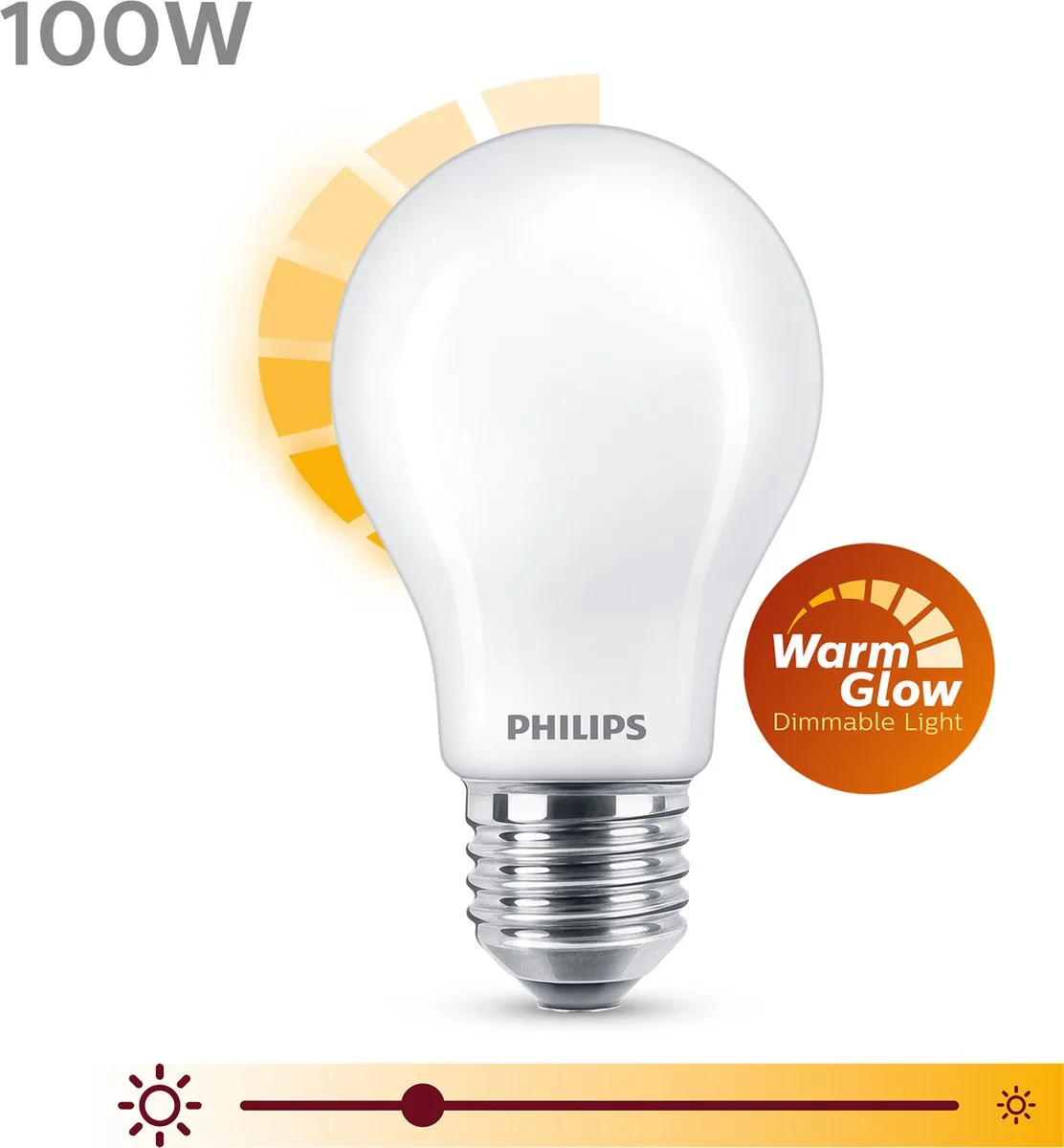 Philips LED Lamp Mat 10.5W E27 - Warmwit - Mat