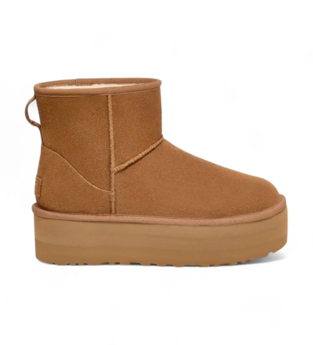 UGG Classic Mini Platform Enkellaarzen Cognac