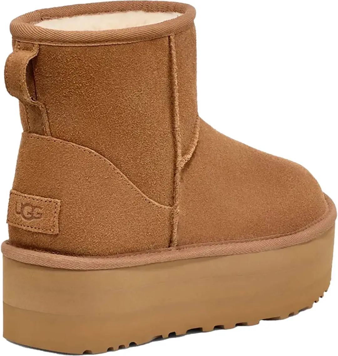 UGG Classic Mini Platform Enkellaarzen Cognac - Maat 41