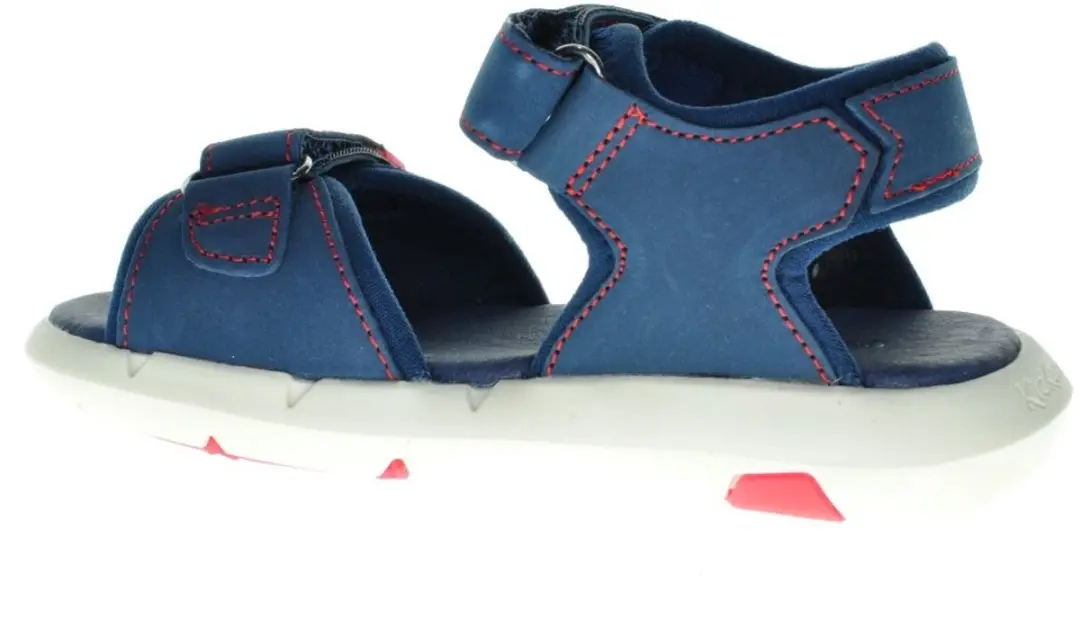 Kickers Donkeblauwe Lederen Jongenssandaal Velcro maat 28
