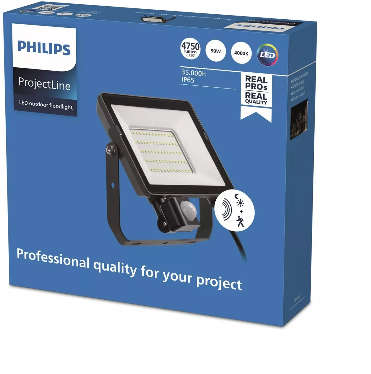 Philips ProjectLine Straler 50W Koel Wit - 4000K - Zwart