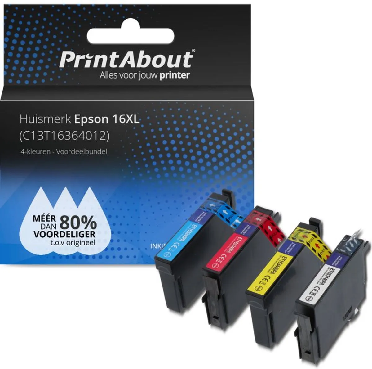 PrintAbout C13T16364012-PA2 Inktcartridge 4 Kleuren