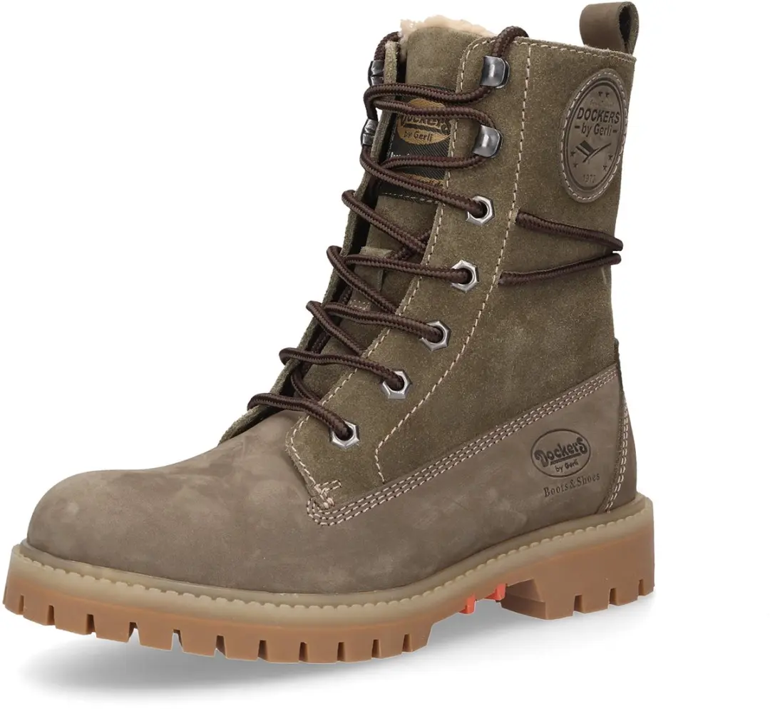 Dockers by Gerli Dames Enkellaarsje 53AX307 300 850 Boots khaki