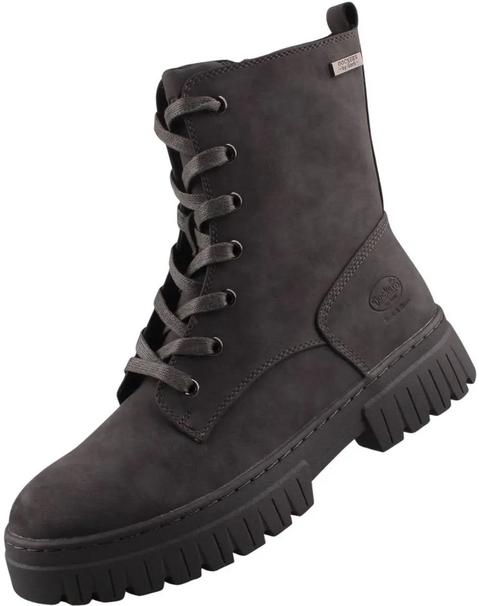 Dockers dames enkellaarsjes donkergrijs 59BI202-610220