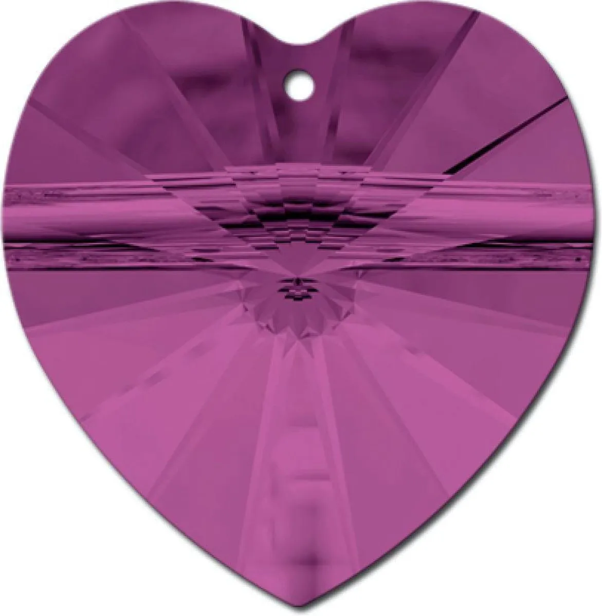 Swarovski Hanger Hart Amethyst 14.4x14mm