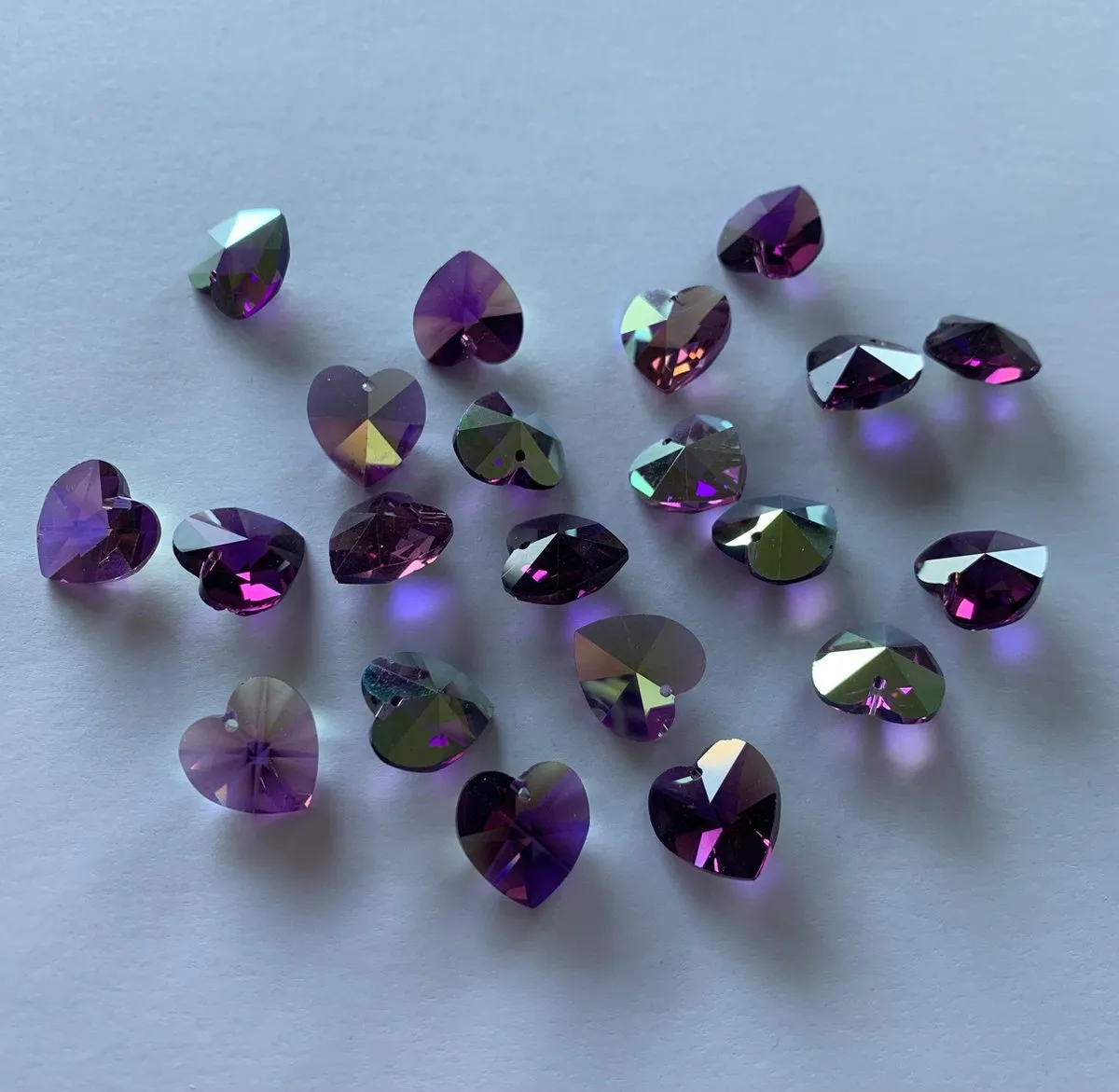 Swarovski Hanger Hart Amethyst 14.4x14mm