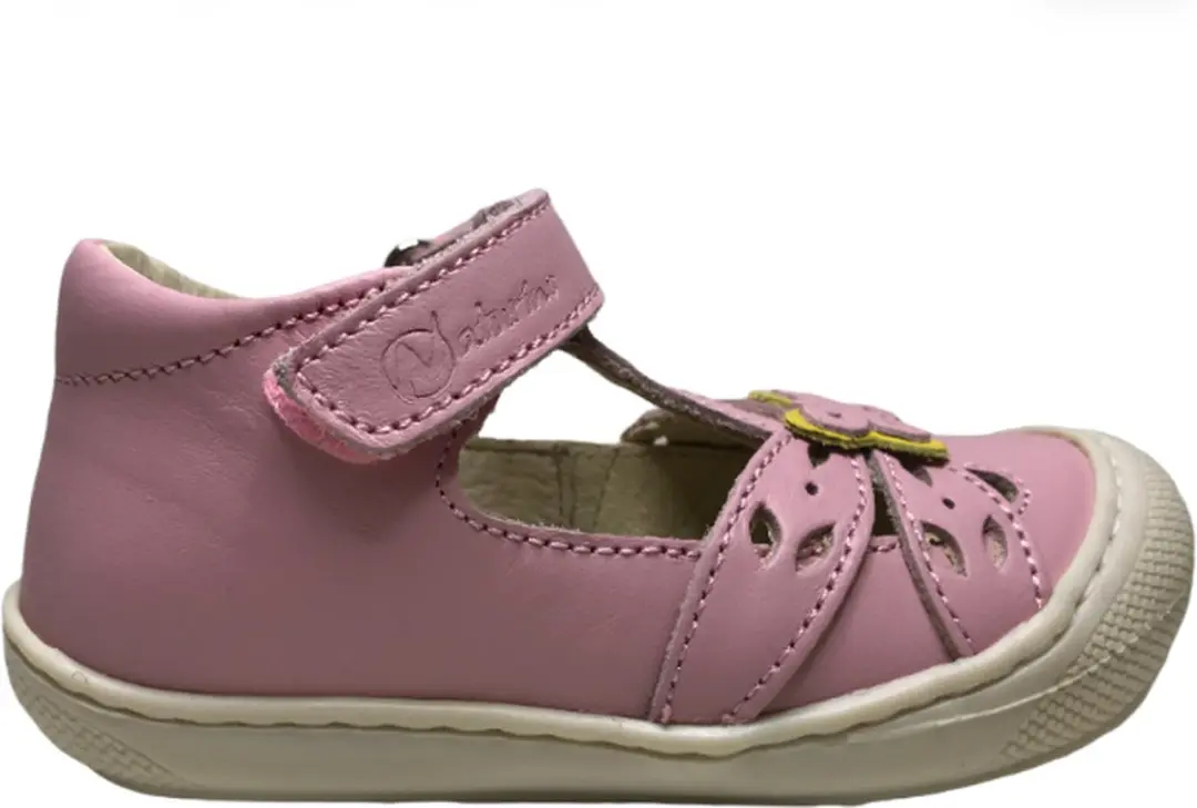 Naturino velcro vlinder bumper gesloten lederen sandalen Brona Roze mt 24