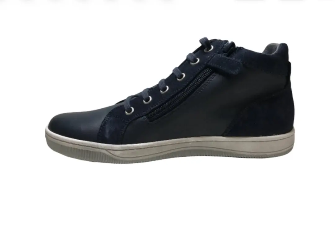 Naturino veter rits ster lederen hoge sneakers Clay Star navy mt 38