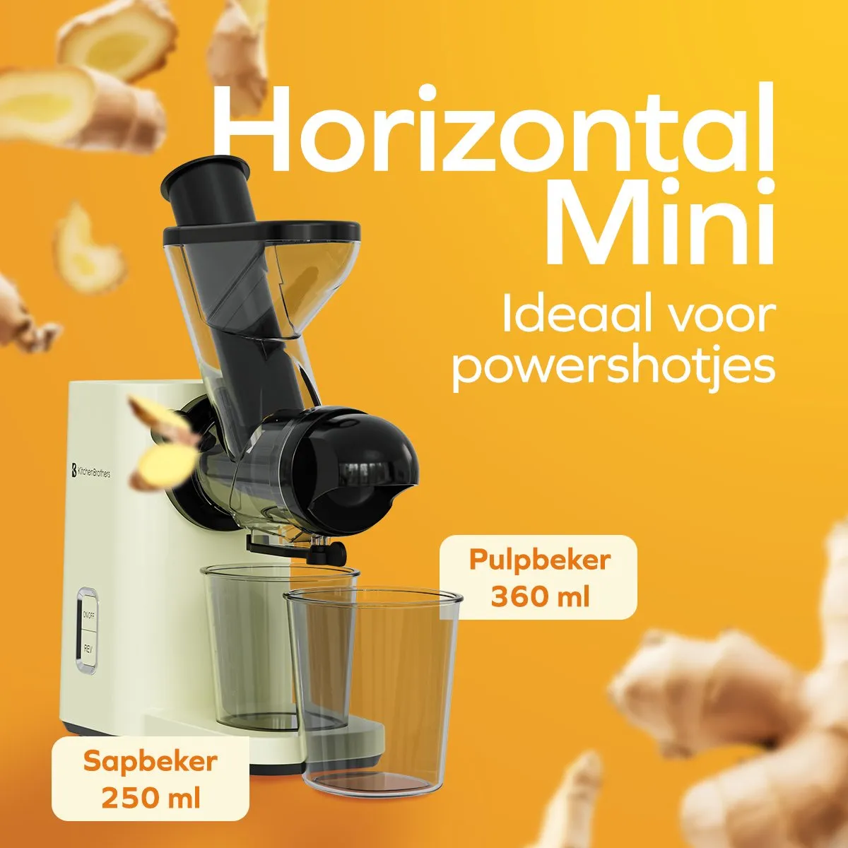 KitchenBrothers KB1004137 Slowjuicer - PFAS-vrij - Champagne