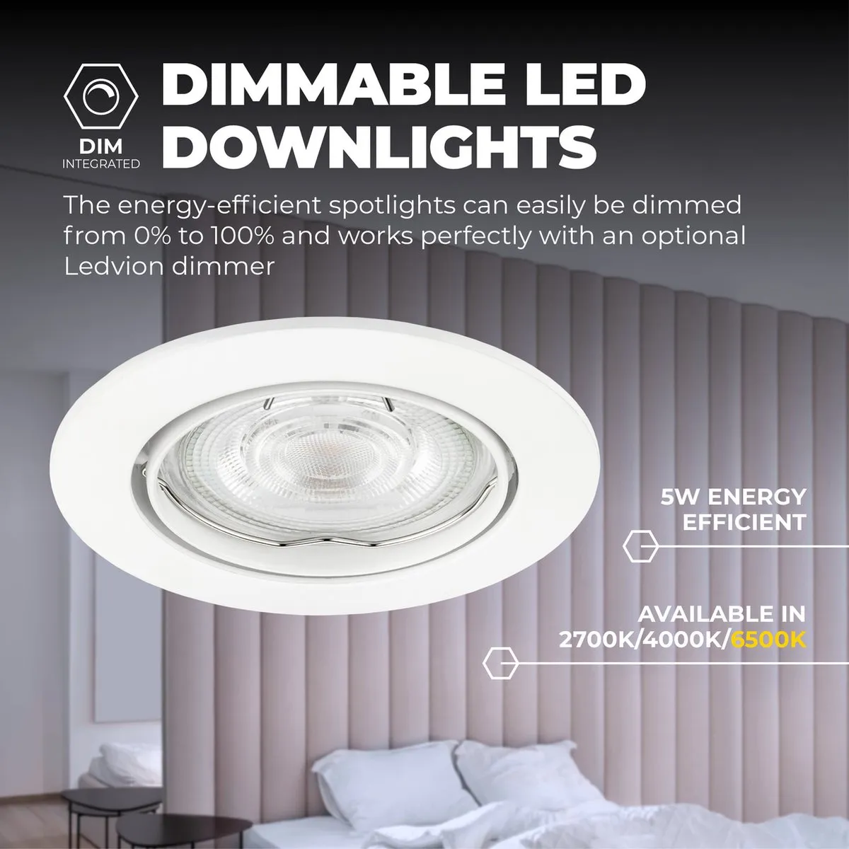 Ledvion 6X Inbouwspot Amsterdam - Wit - 6 Stuks