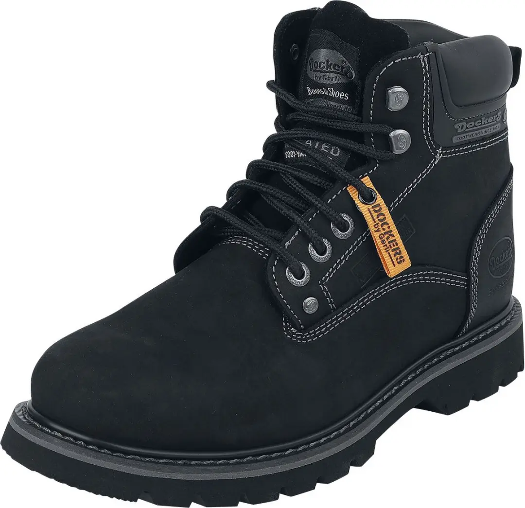 Dockers by Gerli Zwarte boot Geveterde laarzen zwart EU45