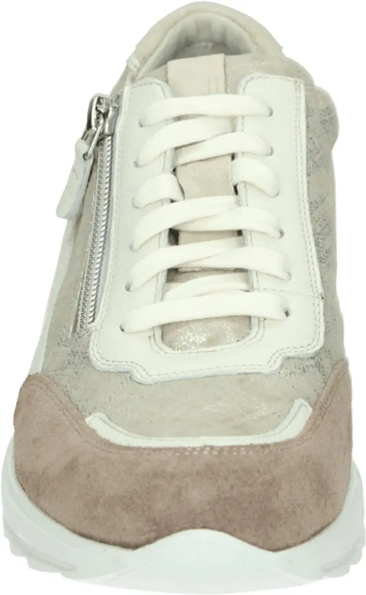 Durea 6263 G Lage Sneakers - Wit/Beige - Maat 39