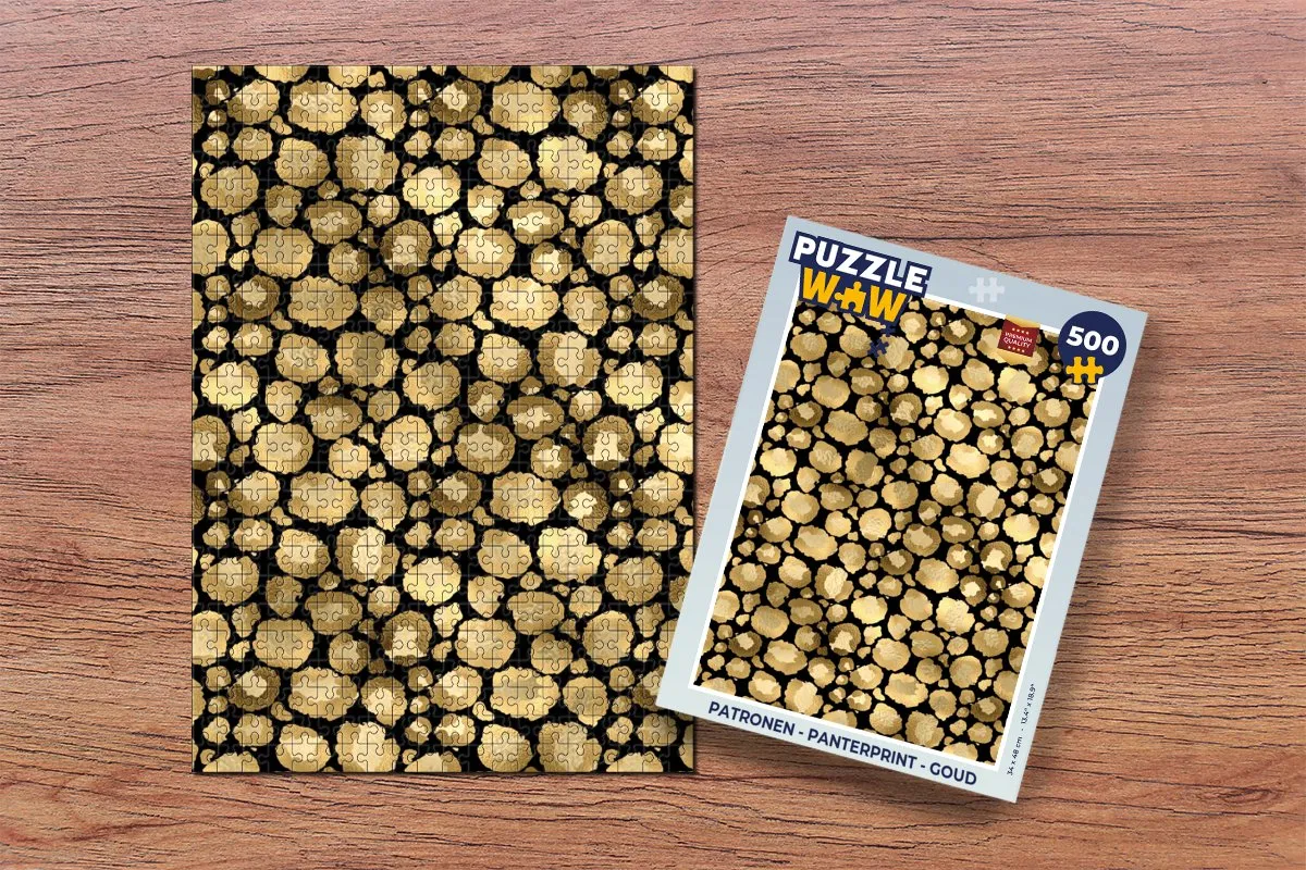PuzzleWow Panterprint Legpuzzel 500 Stuks - Multicolor