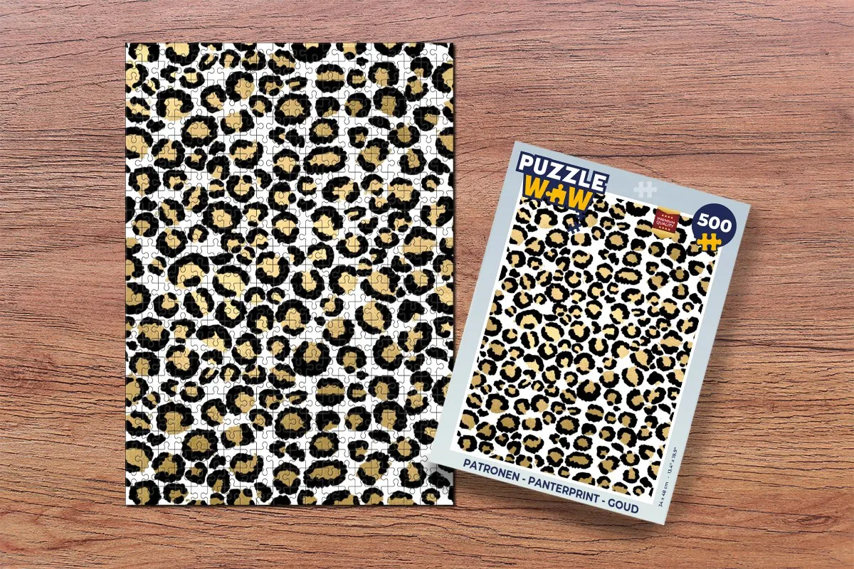 PuzzleWow Panterprint Legpuzzel 500 Stuks - Multicolor