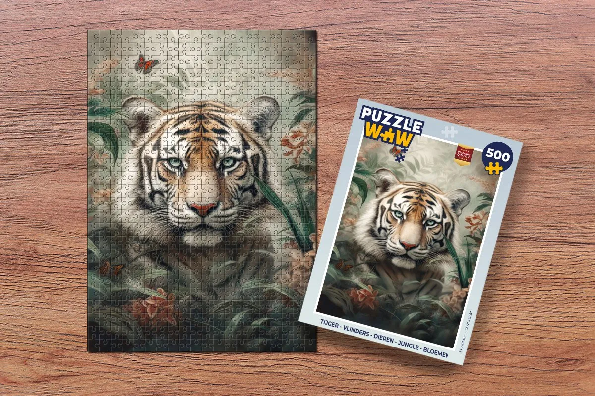 PuzzleWow Vlinders Jungle Legpuzzel 500 Stuks - Multicolor