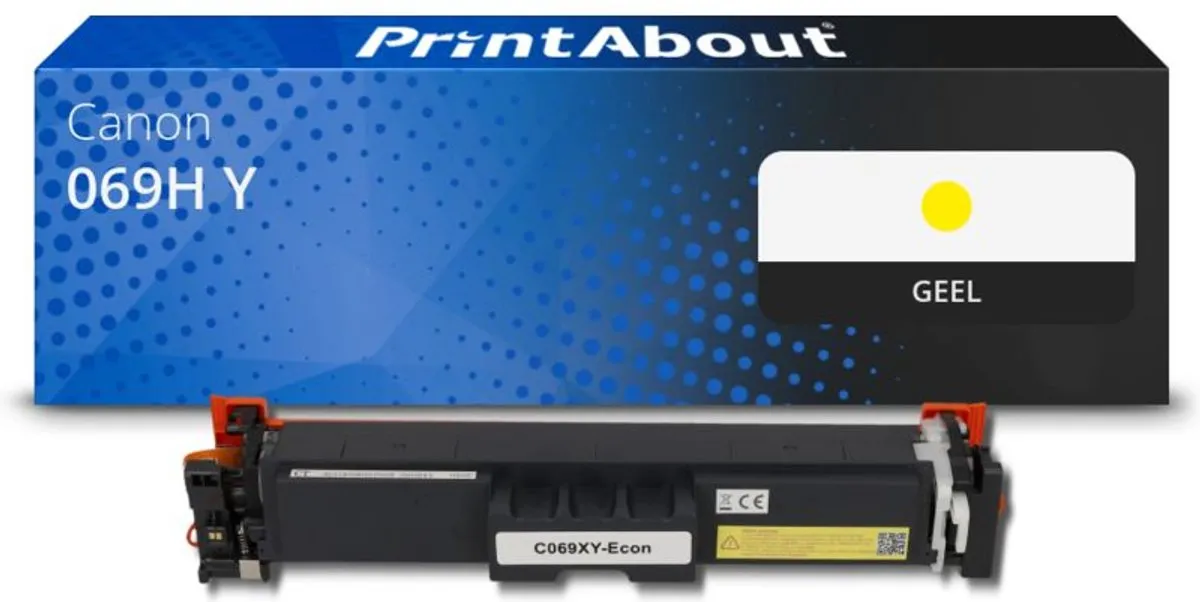 PrintAbout Canon 069H Y Toner Geel - 6.000 pagina's