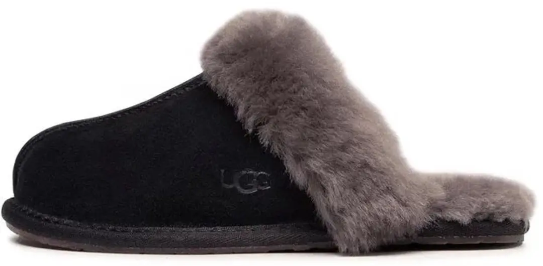 UGG W Scuffette II Dames Sloffen - 39 - Zwart/Grijs