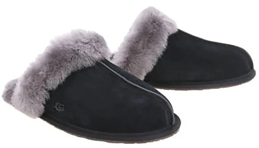 UGG W Scuffette II Dames Sloffen - 39 - Zwart/Grijs