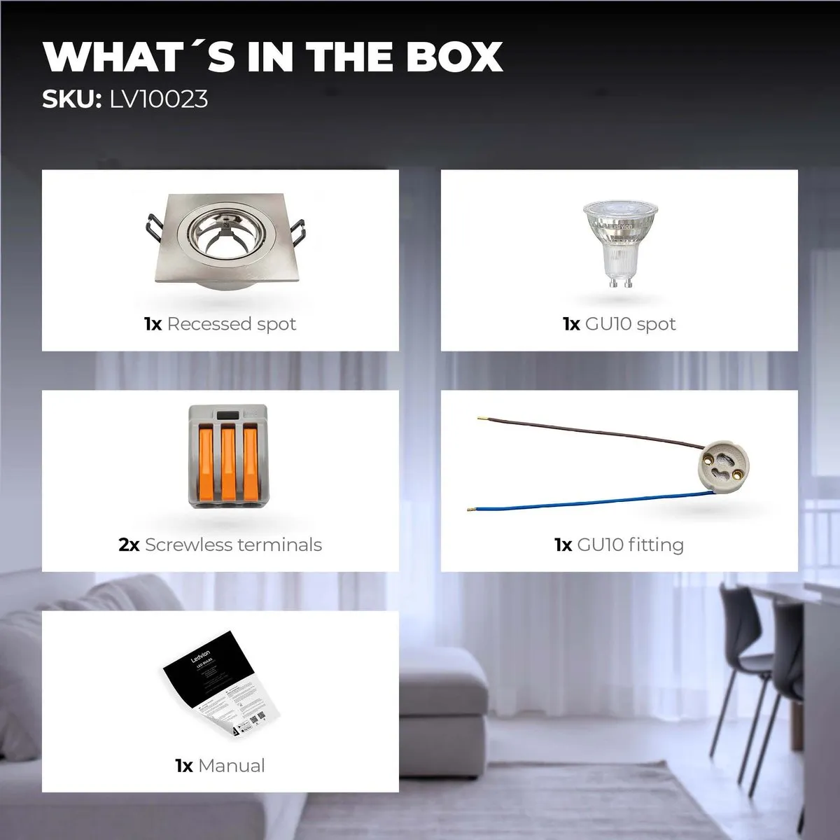 Ledvion Sevilla Inbouwspot 3W 6500K - Ø92mm RVS
