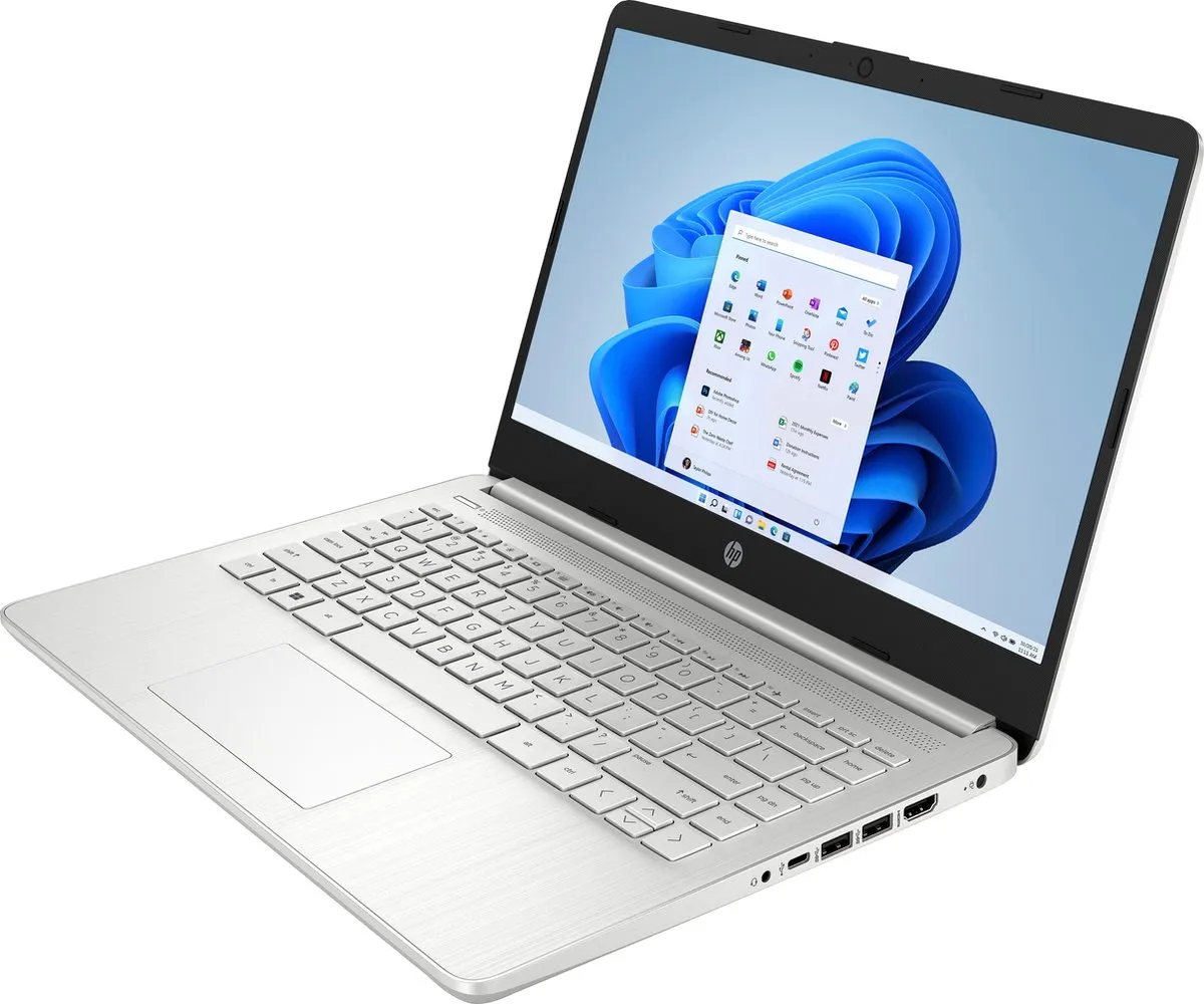 HP 14s-dq2111nd Laptop - 14" Full HD - i3-1115G4 - 4GB RAM - 128GB SSD - Zilver