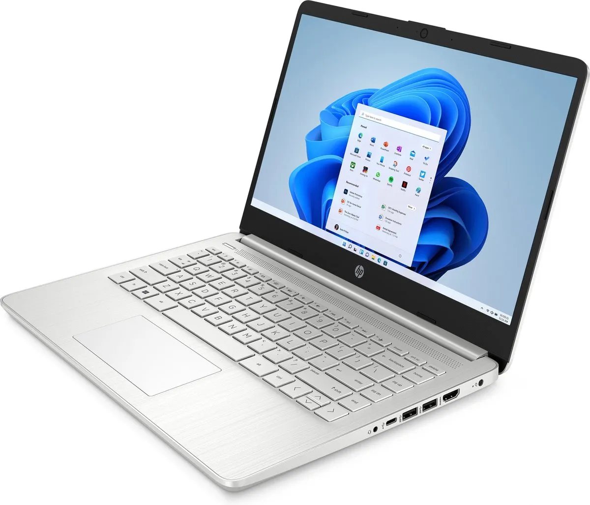 HP 14s-dq2111nd Laptop - 14" Full HD - i3-1115G4 - 4GB RAM - 128GB SSD - Zilver - afbeelding 6 van 6