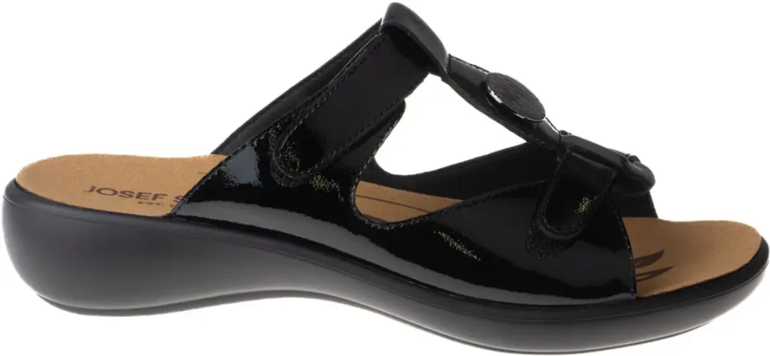 Josef Seibel Ibiza 15 Slides - Maat 37 - Zwart Lak
