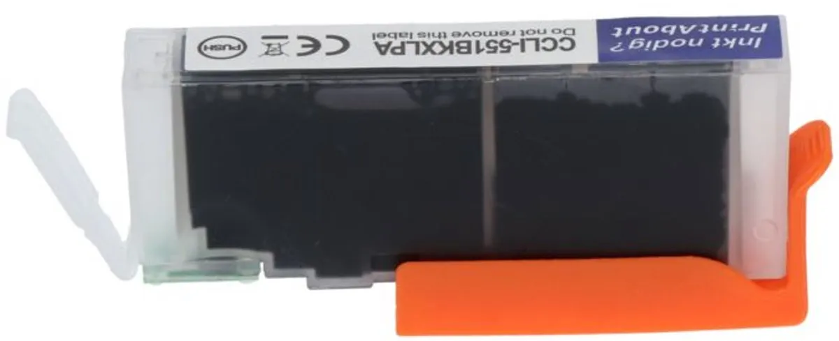 PrintAbout CLI-551BK Inktcartridge - Zwart - 15ml - o.a. Canon PIXMA TS8050