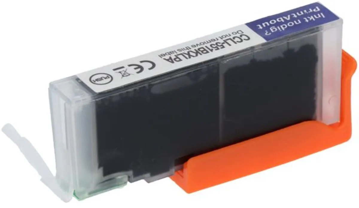 PrintAbout CLI-551BK Inktcartridge - Zwart - 15ml - o.a. Canon PIXMA TS8050