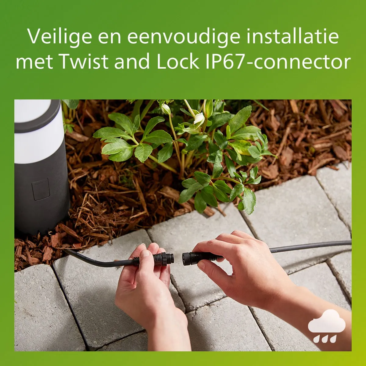 Philips GardenLink Grits 24V Wandlamp - Zwart