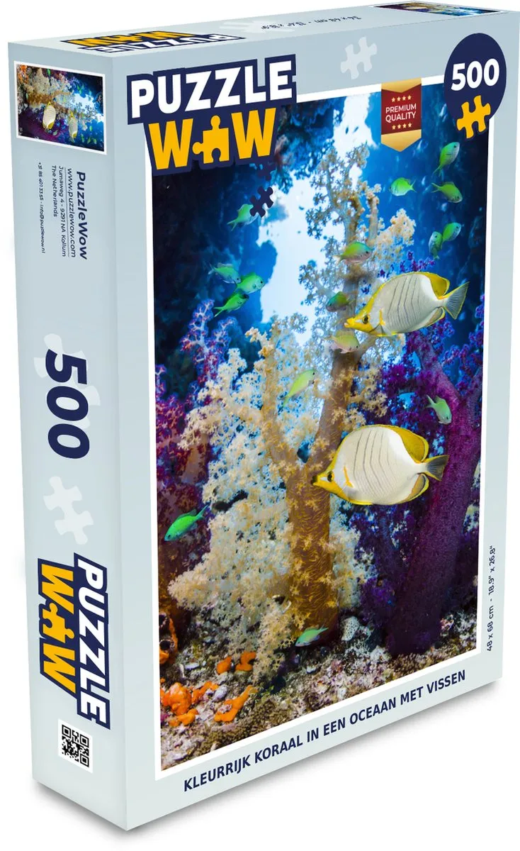 PuzzleWow Legpuzzel Kleurrijk Koraal 500 Stuks