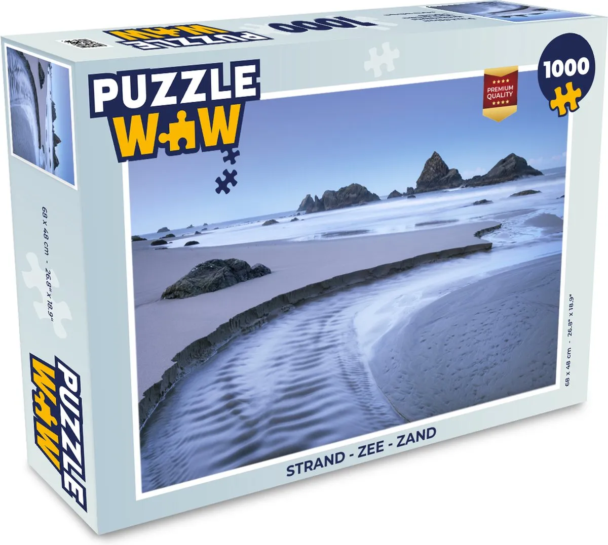PuzzleWow Legpuzzel 1000 Stuks - Strand/Zee/Zand - Multicolor