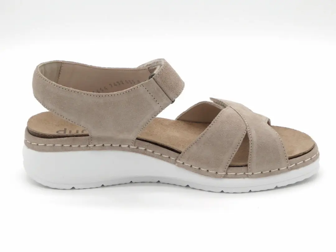 Durea Dames Sandaal 7432-035-2067 - Taupe - Maat 42