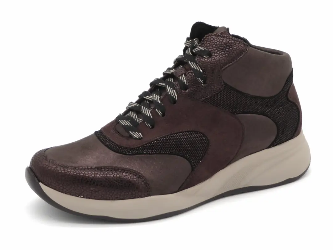 Durea Flex Dames Veterboot 9835 - Bruin/Combi - Maat 38