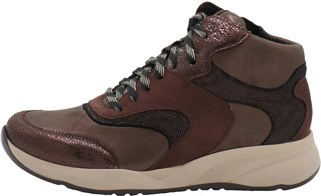 Durea Flex Dames Veterboot 9835 - Bruin/Combi - Maat 38