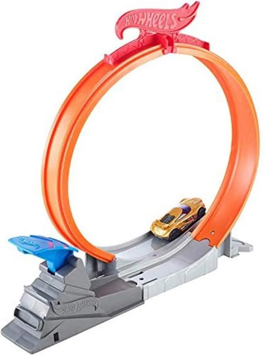 Hot Wheels Loop Star Politie Raceauto FWM88 - Blauw
