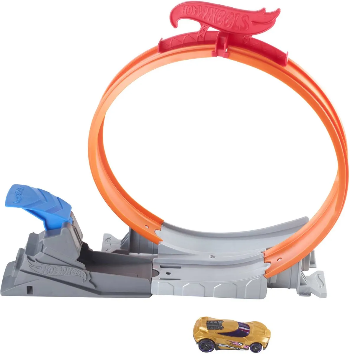 Hot Wheels Loop Star Politie Raceauto FWM88 - Blauw