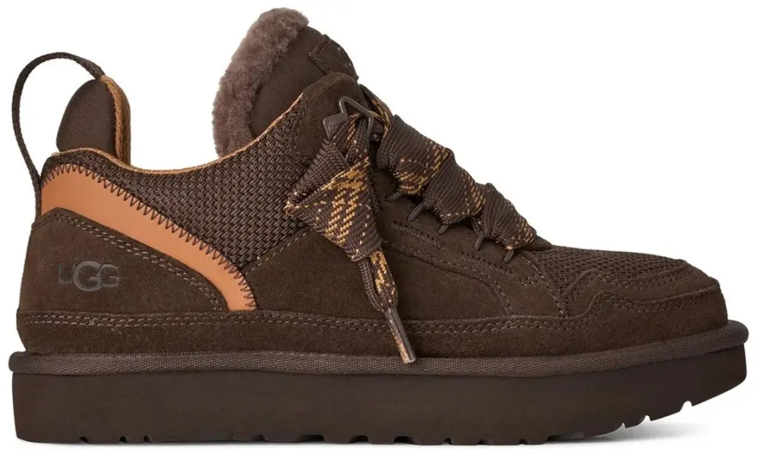 UGG Lowmel Leren Sneakers - Donkerbruin