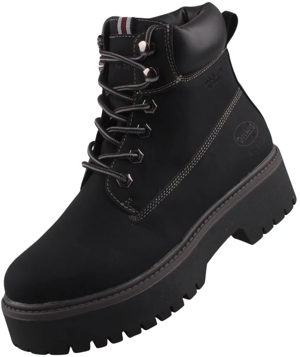 Dockers dames enkellaarsjes zwart 59MI201-630100