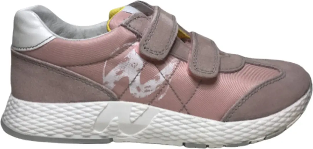 Naturino Mt 31 velcro's witte logo lederen sportieve sneakers Jesko roze
