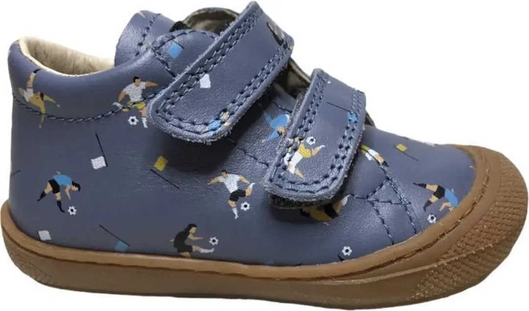Naturino velcro voetballers lederen sneakers Cocoon blauw  mt 17