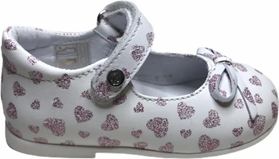 Naturino velcro ballerina 4524 wit roze mt 22