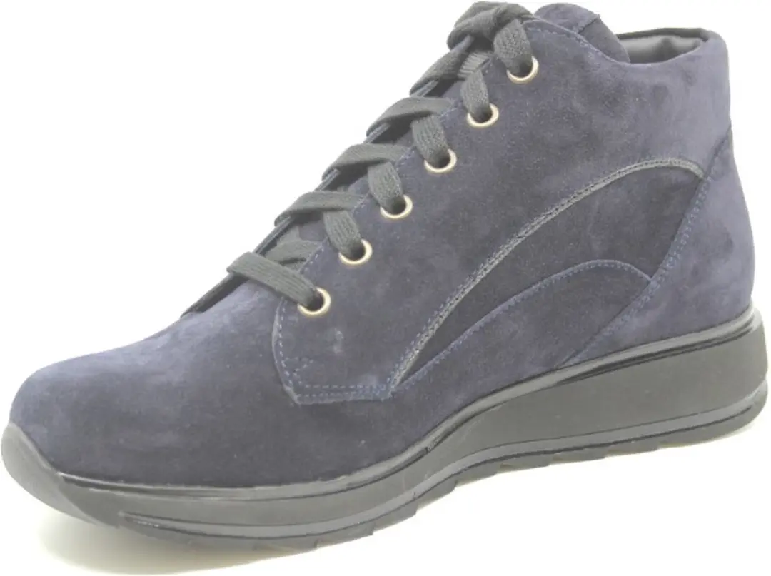 Durea 9763 Veterboots - Blauw - Maat 42