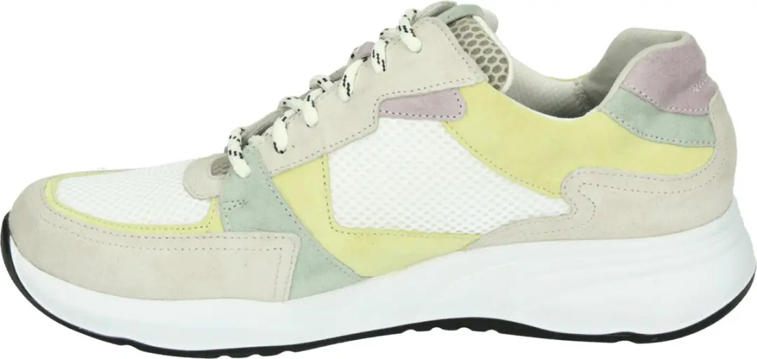 Durea 6295 H Lage Sneakers - Wit/Beige 38.5