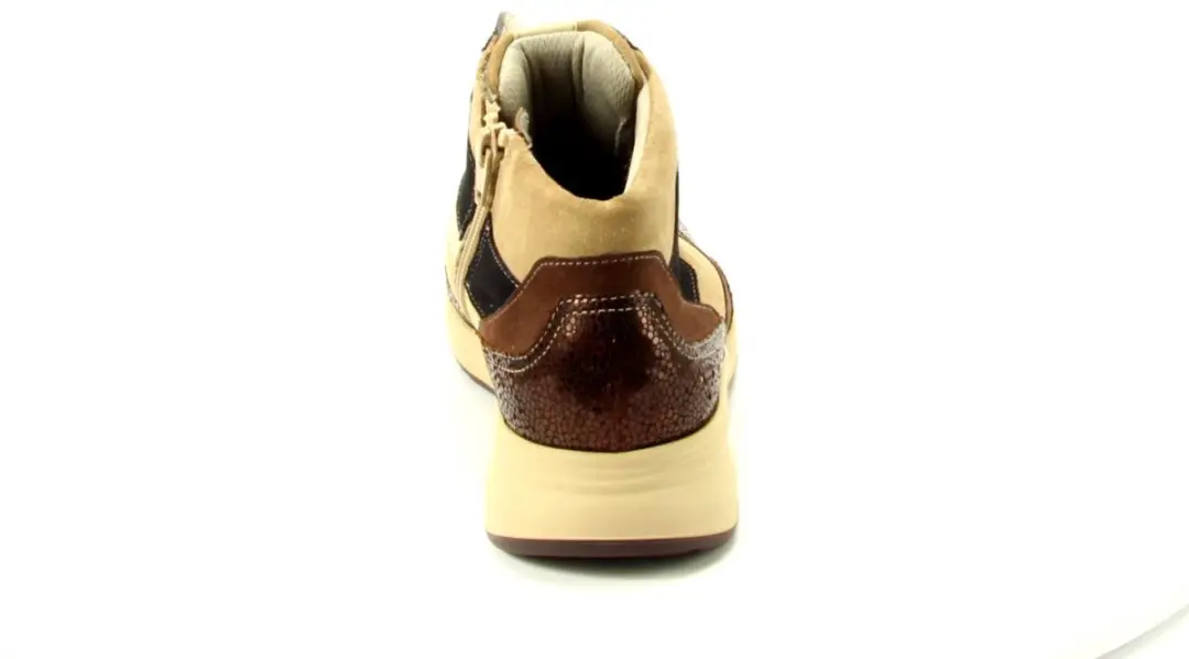 Durea 9778 Sneaker - Donkerbruin/Antiekroze