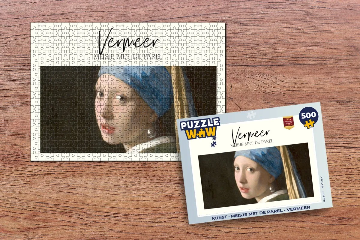 PuzzleWow Vermeer Meisje met de parel Legpuzzel 500 Stuks - Multicolor