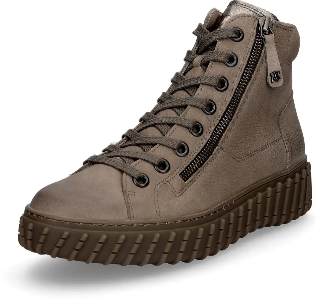 Paul Green dames hoge sneakers taupe