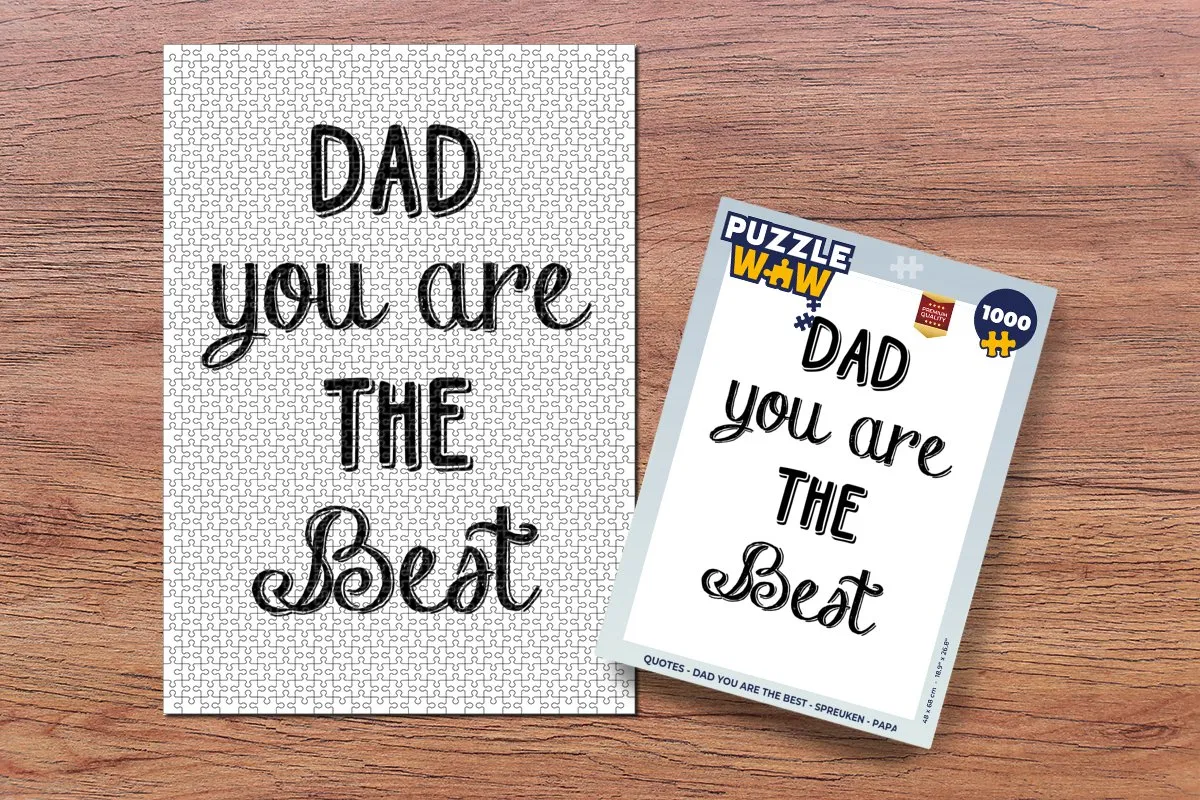 PuzzleWow Dad you are the best Legpuzzel 1000 Stuks - Multicolor